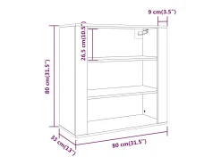 Armario de pared madera contrachapada blanco 80x33x80 cm