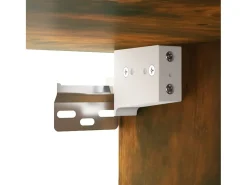 Armario de pared madera contrachapada roble ahumado 80x33x80 cm