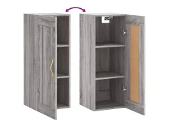 Armario de pared madera de ingeniería gris Sonoma 34,5x34x90 cm