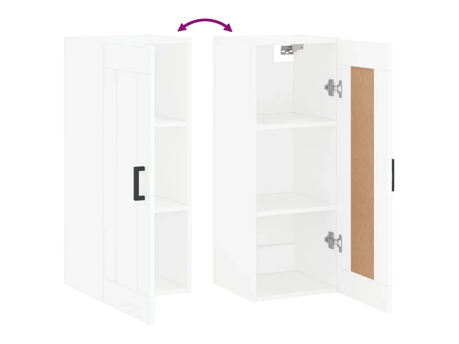 Armario de pared madera de ingeniería blanco 34,5x34x90 cm