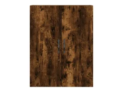 Armario de pared madera ingeniería roble ahumado 69,5x34x90 cm