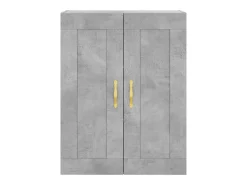 Armario de pared madera ingeniería gris hormigón 69,5x34x90 cm