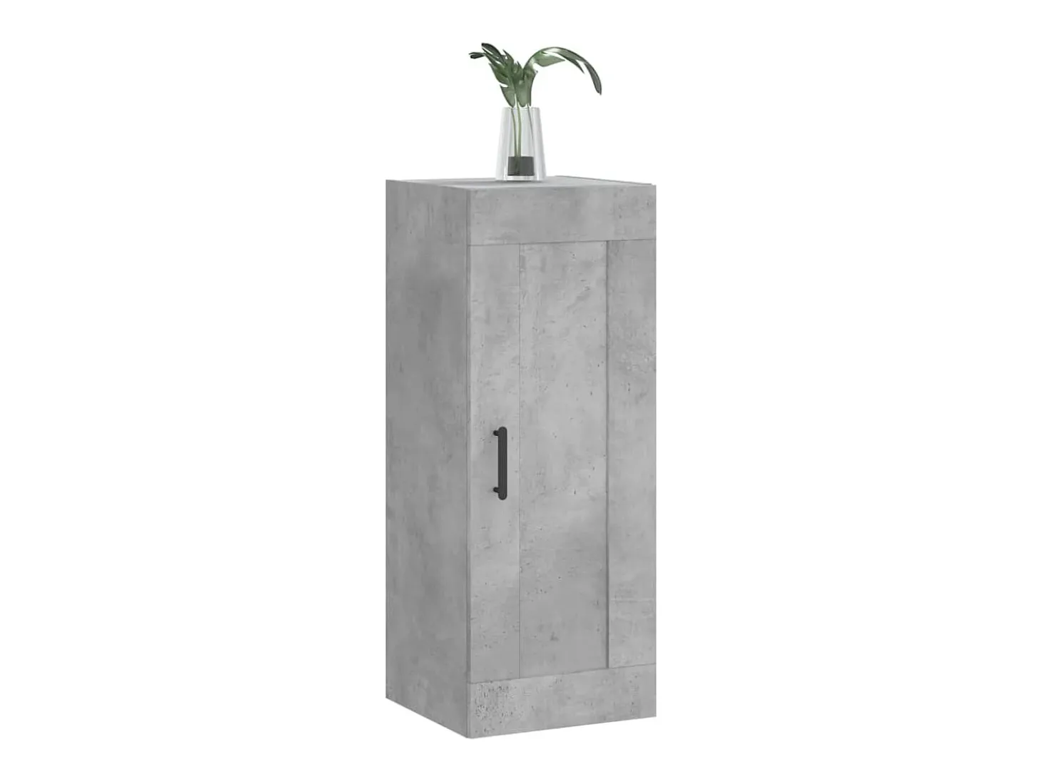 Armario de pared madera ingeniería gris hormigón 34,5x34x90 cm