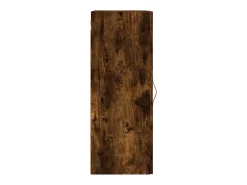 Armario de pared madera ingeniería roble ahumado 34,5x34x90 cm