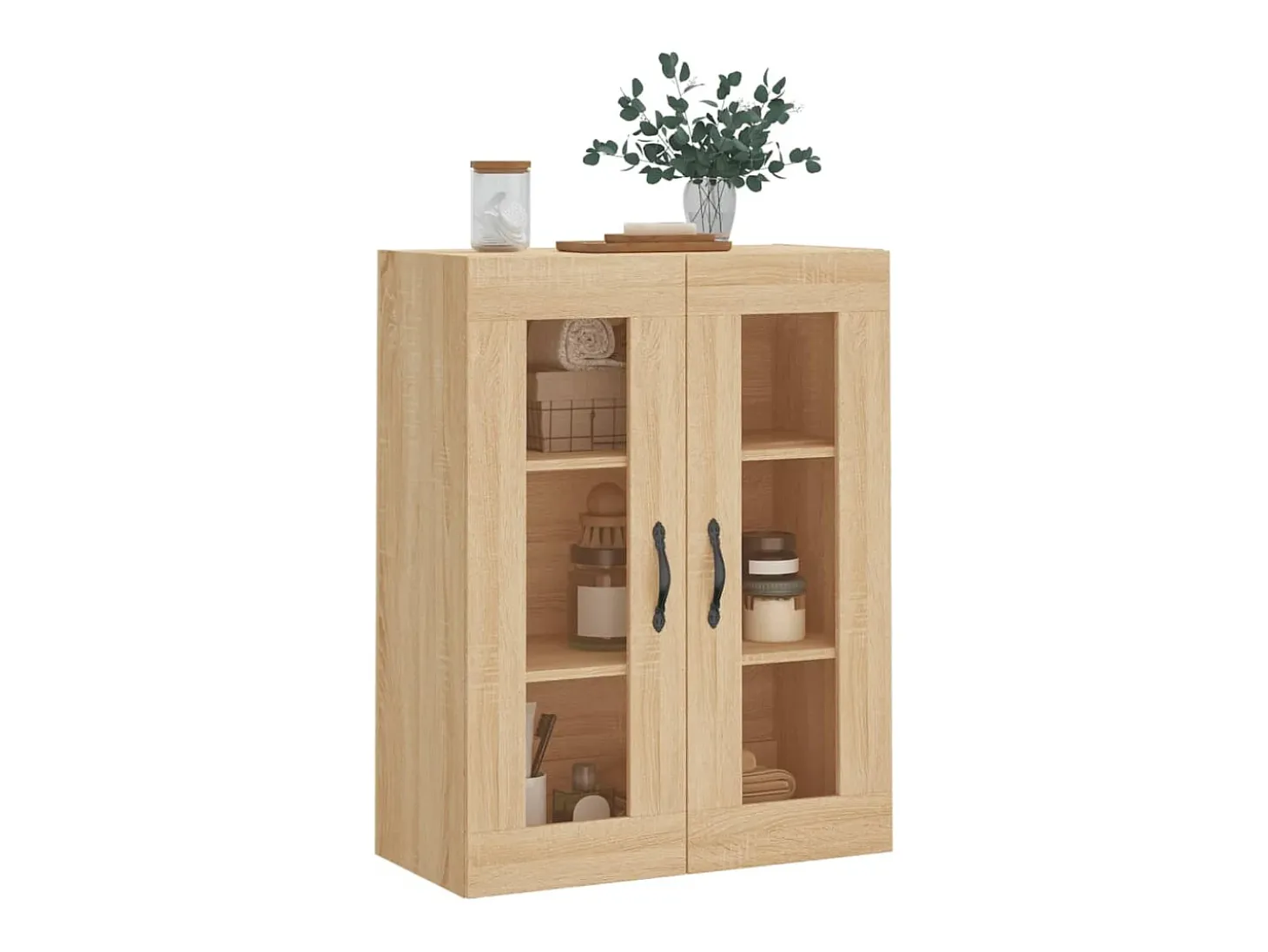 Armario de pared madera ingeniería roble Sonoma 69,5x34x90 cm