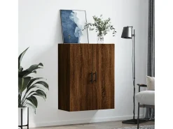Armario de pared marrón roble 69,5x34x90 cm
