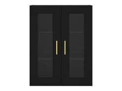 Armario de pared negro 69,5x34x90 cm