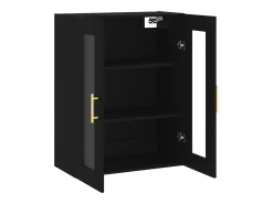 Armario de pared negro 69,5x34x90 cm