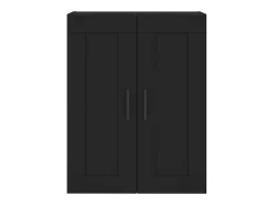 Armario de pared negro 69,5x34x90 cm madera de ingeniería