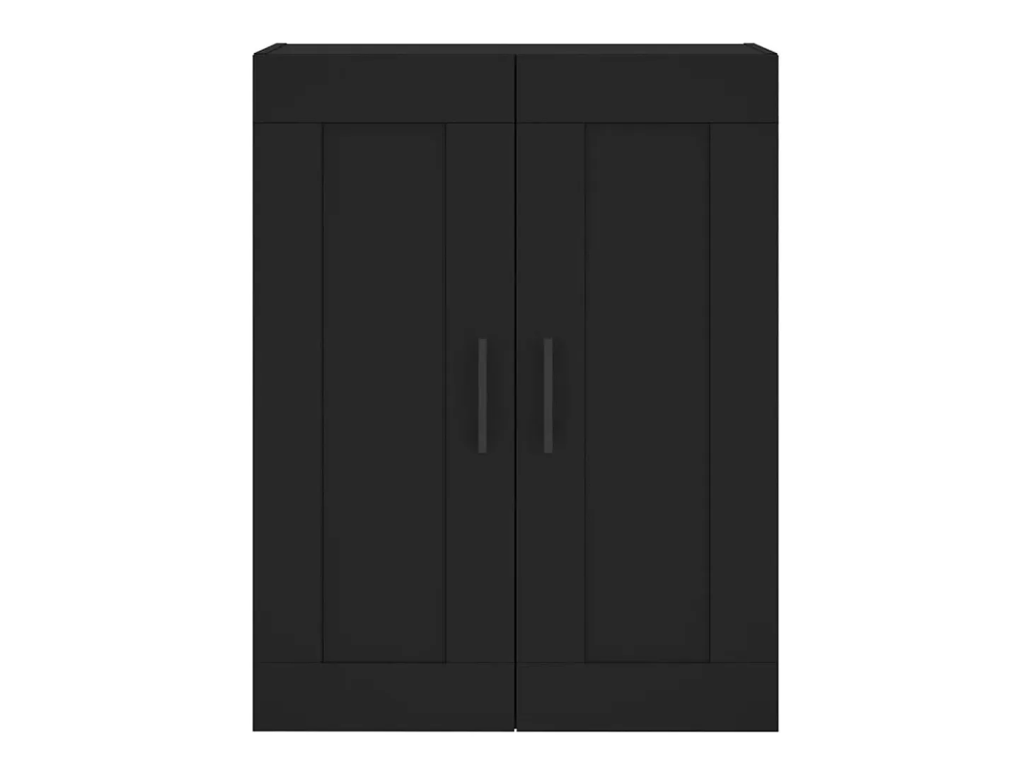 Armario de pared negro 69,5x34x90 cm madera de ingeniería