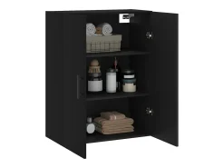 Armario de pared negro 69,5x34x90 cm