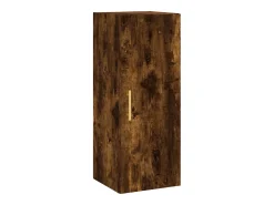 Armario de pared roble ahumado 34,5x34x90 cm
