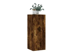 Armario de pared roble ahumado 34,5x34x90 cm