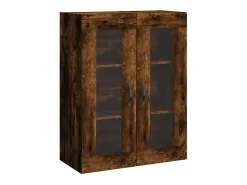 Armario de pared roble ahumado 69,5x34x90 cm madera de ingeniería