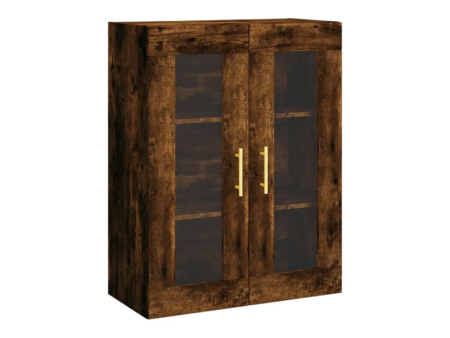 Armario de pared roble ahumado 69,5x34x90 cm