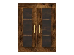 Armario de pared roble ahumado 69,5x34x90 cm