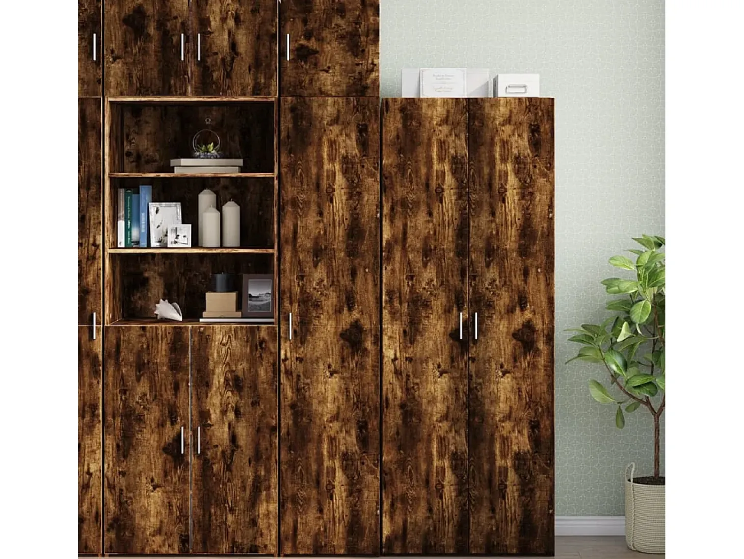 Armario de pared roble ahumado 40x42,5x40 cm madera de ingeniería