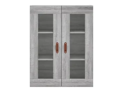Armario de pared Sonoma gris 69,5x34x90 cm