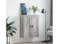 Armario de pared Sonoma gris 69,5x34x90 cm madera de ingeniería