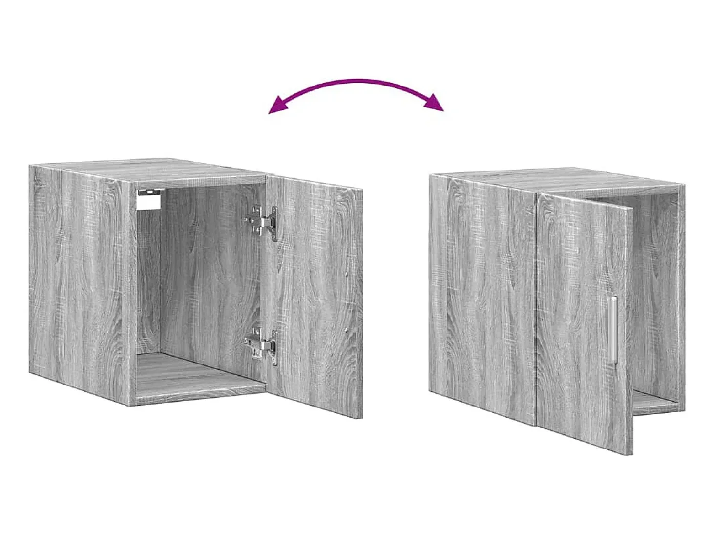 Armario de pared Sonoma gris 30x42,5x40 cm madera de ingeniería