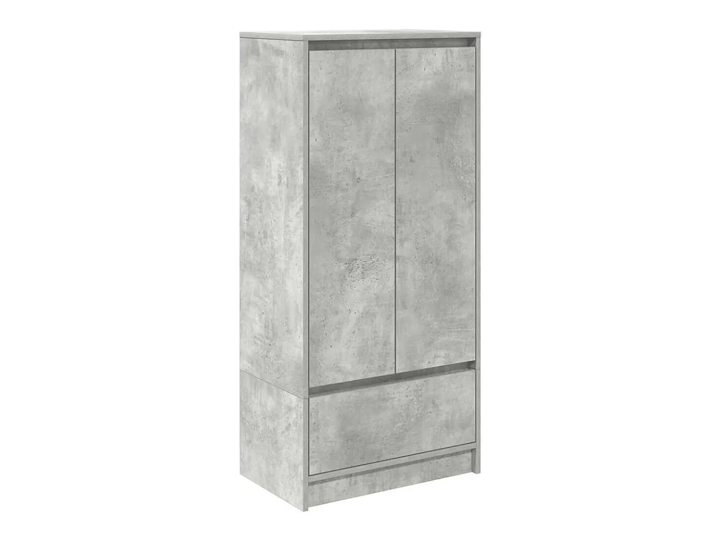 Armario gris hormigón con cajón 55,5x34x119,5 cm madera de ingeniería