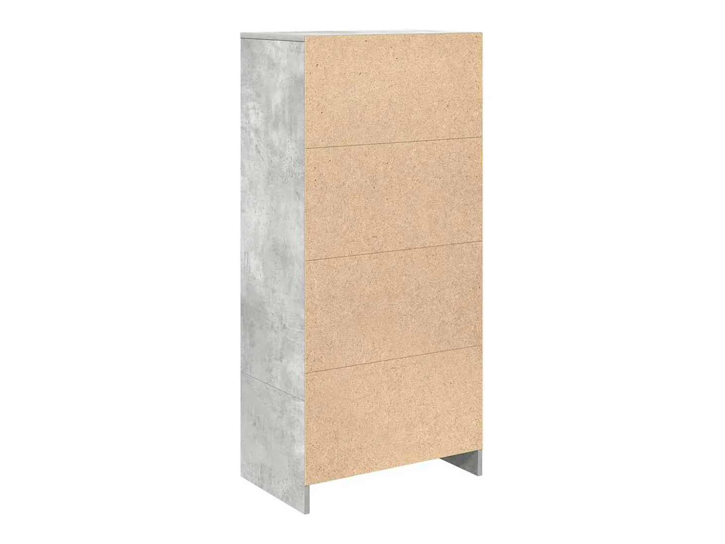 Armario gris hormigón con cajón 55,5x34x119,5 cm madera de ingeniería