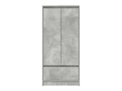 Armario gris hormigón con cajón 55,5x34x119,5 cm madera de ingeniería