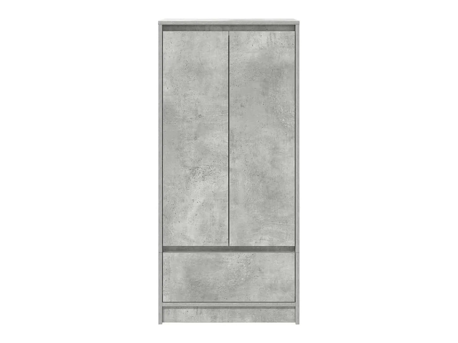Armario gris hormigón con cajón 55,5x34x119,5 cm madera de ingeniería