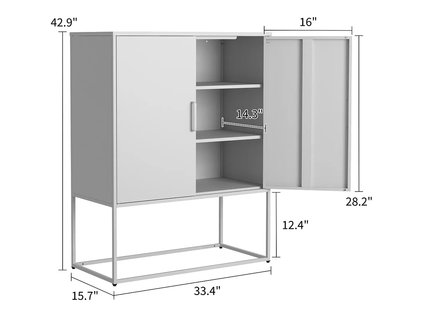 Armario metálico con puertas de cristal magnético, estante regulable, diseño moderno, para cocina, salón y oficina, color negro (80x35x160 cm)