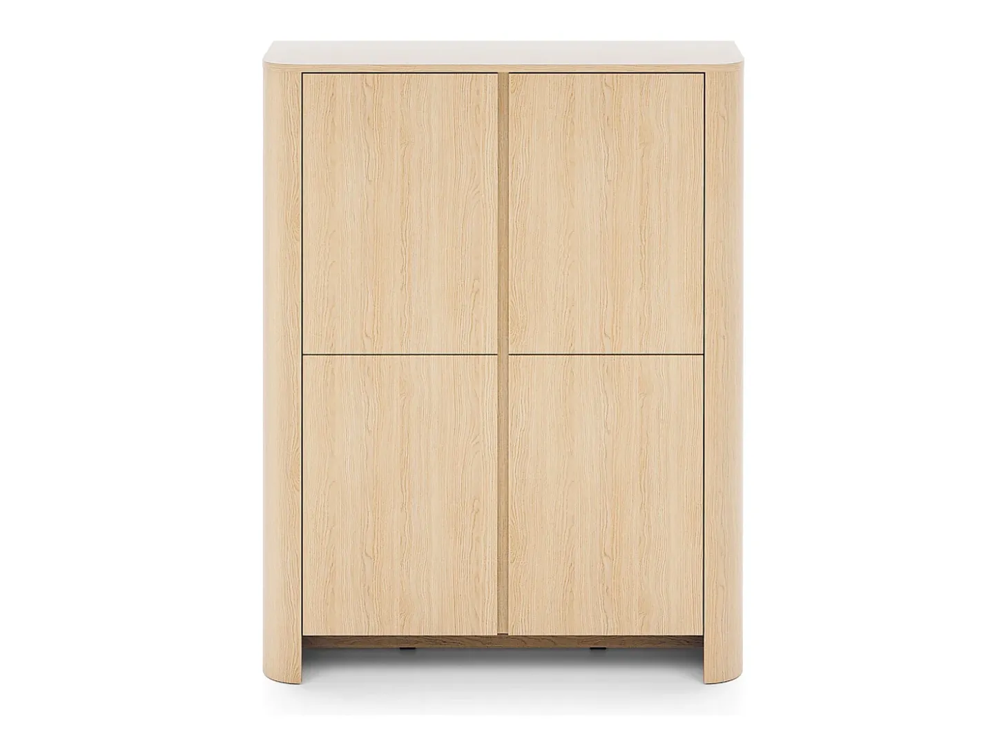 Armario, Roble Vicenza, 103 x 39 x 132 cm | Mueble moderno con cantos redondeados