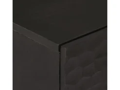 Armarios auxiliares 2 piezas madera maciza mango negro 60x33x75cm
