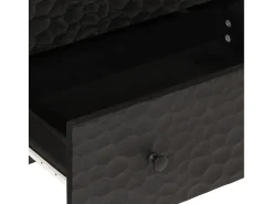 Armarios auxiliares 2 piezas madera maciza mango negro 60x33x75cm