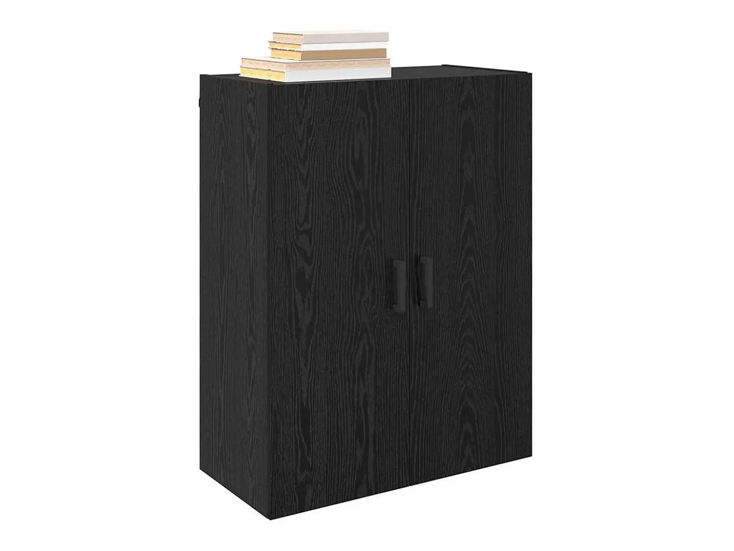 Armarios de pared 2 piezas Roble Negro 69,5 x 34 x 90 cm