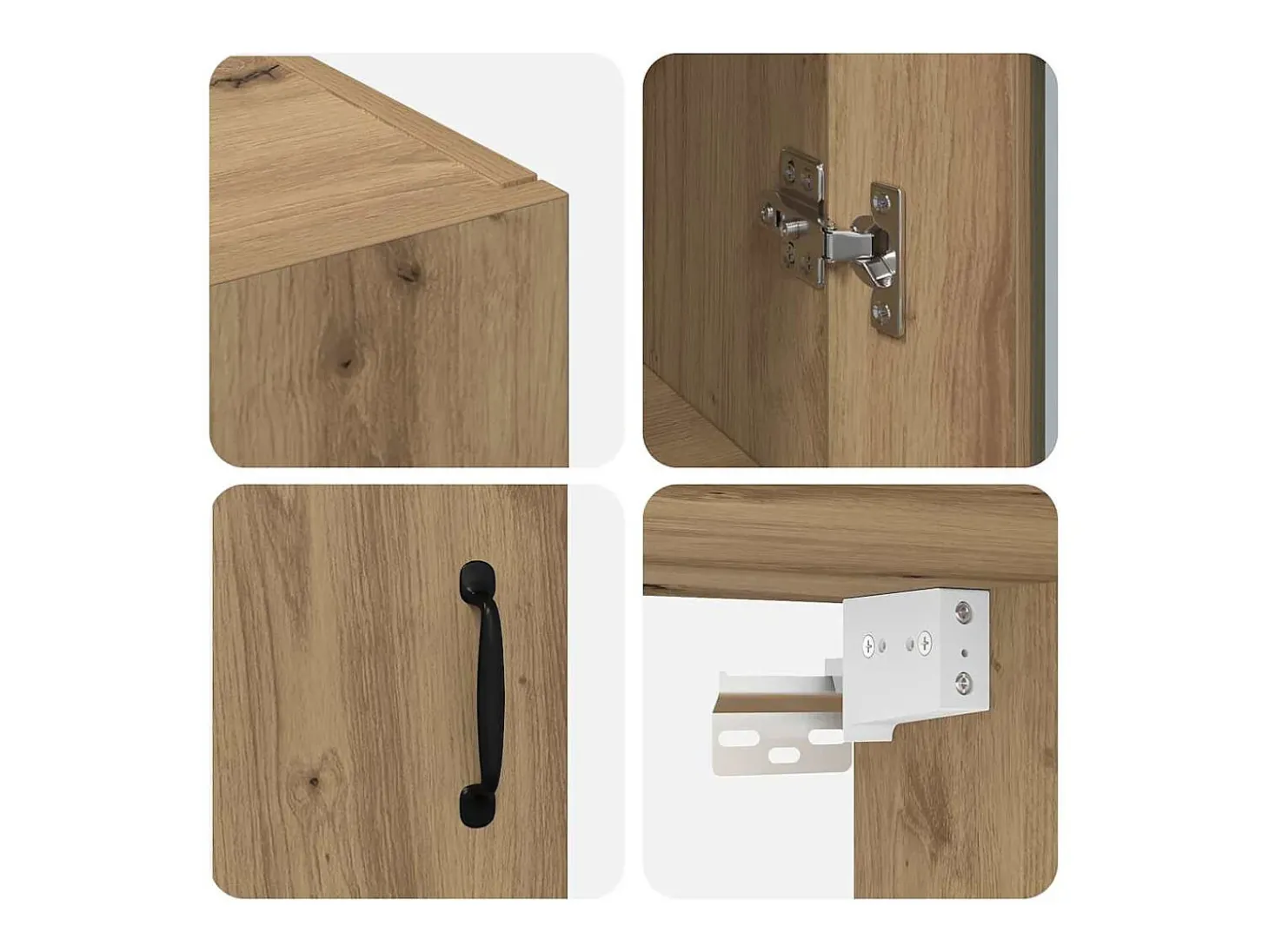 Armarios de pared 2 piezas roble artesanal 69,5 x 34 x 90 cm