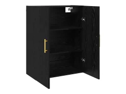 Armarios de pared 2 piezas Roble Negro 69,5 x 34 x 90 cm
