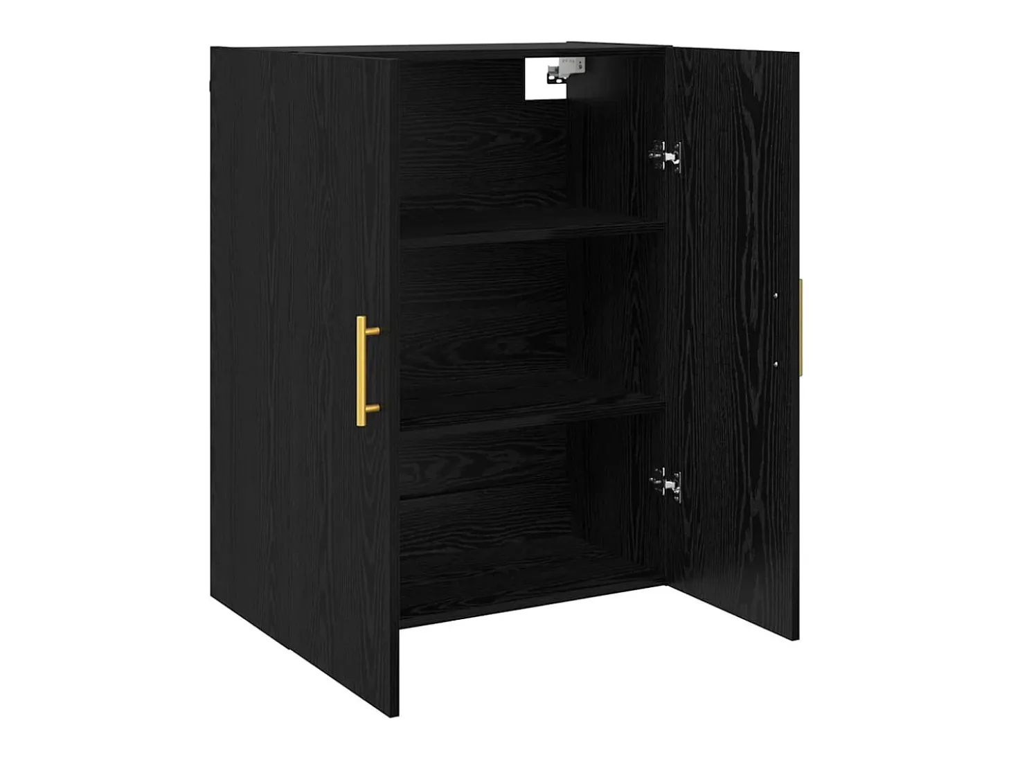 Armarios de pared 2 piezas Roble Negro 69,5 x 34 x 90 cm