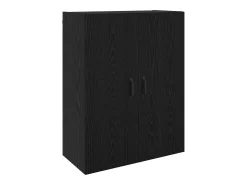 Armarios de pared 2 piezas Roble Negro 69,5 x 34 x 90 cm