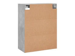 Armarios de pared 2 uds madera de ingeniería gris hormigón