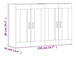 Armarios de pared 2 uds madera de ingeniería roble Sonoma