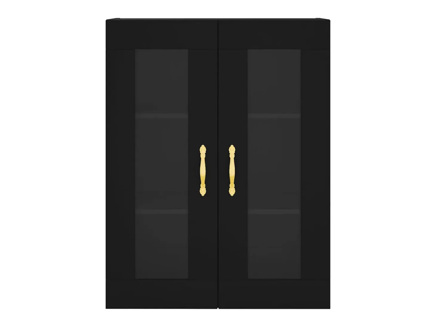 Armarios de pared 2 unidades madera de ingeniería negro