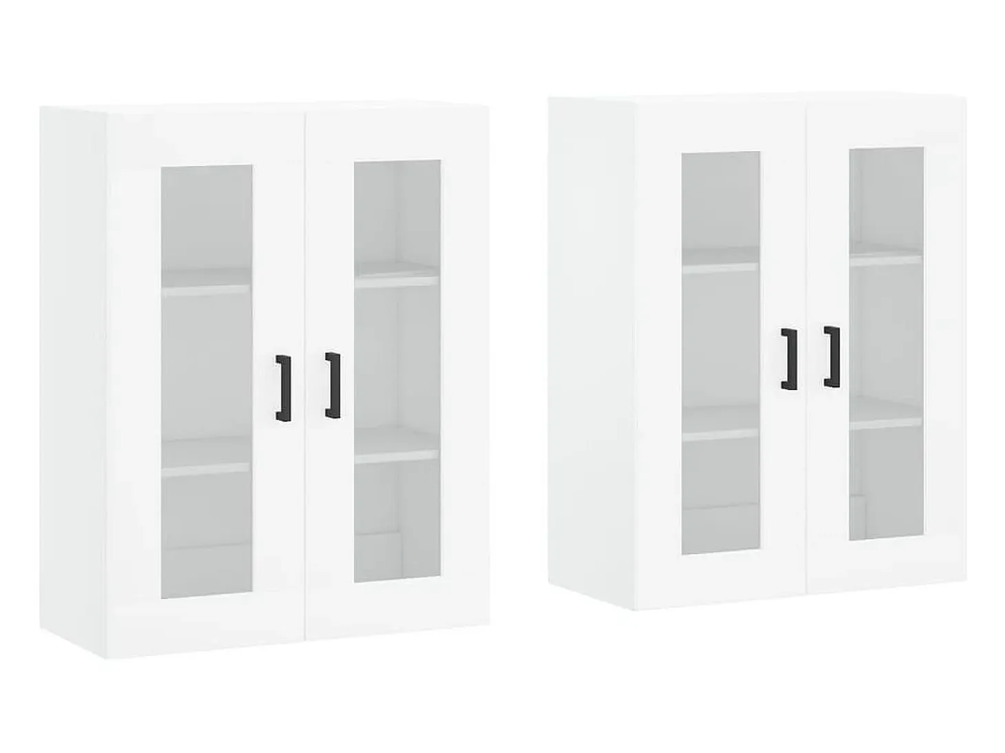 Armarios de pared 2 unidades madera de ingeniería blanco