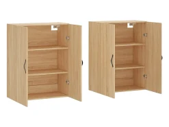 Armarios de pared 2 unidades madera de ingeniería roble Sonoma