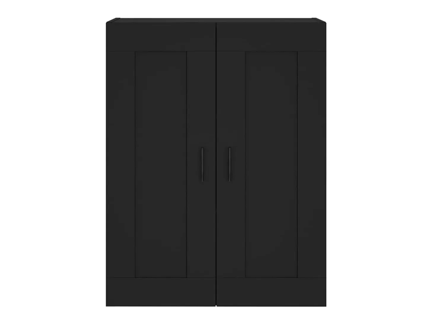 Armarios de pared 2 unidades madera de ingeniería negro