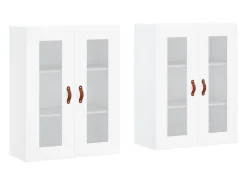 Armarios de pared 2 unidades madera de ingeniería blanco
