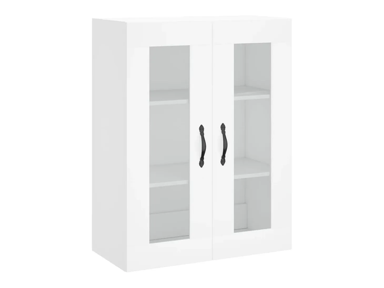 Armarios de pared de 2 piezas, madera de ingeniería blanca