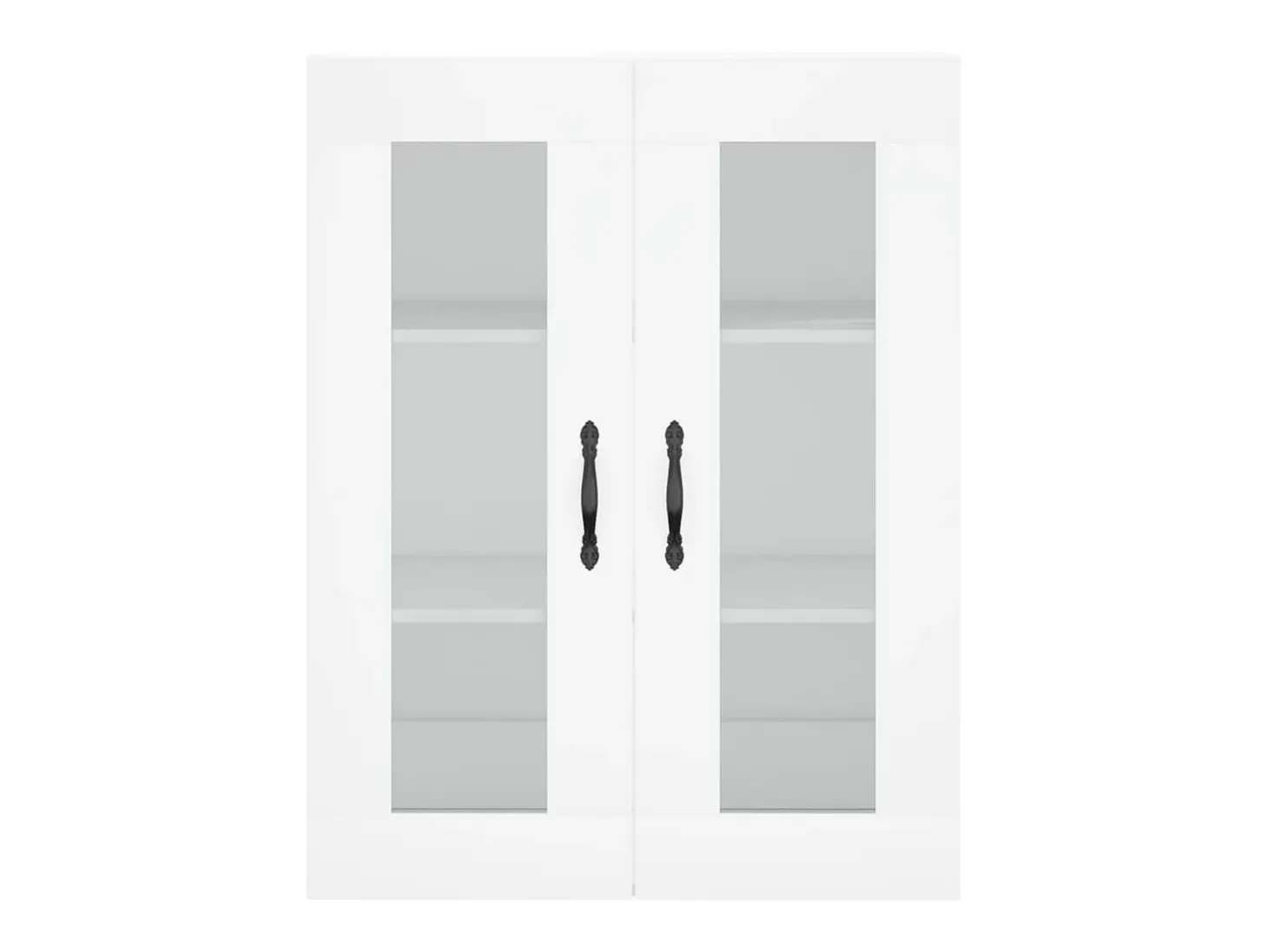 Armarios de pared de 2 piezas, madera de ingeniería blanca