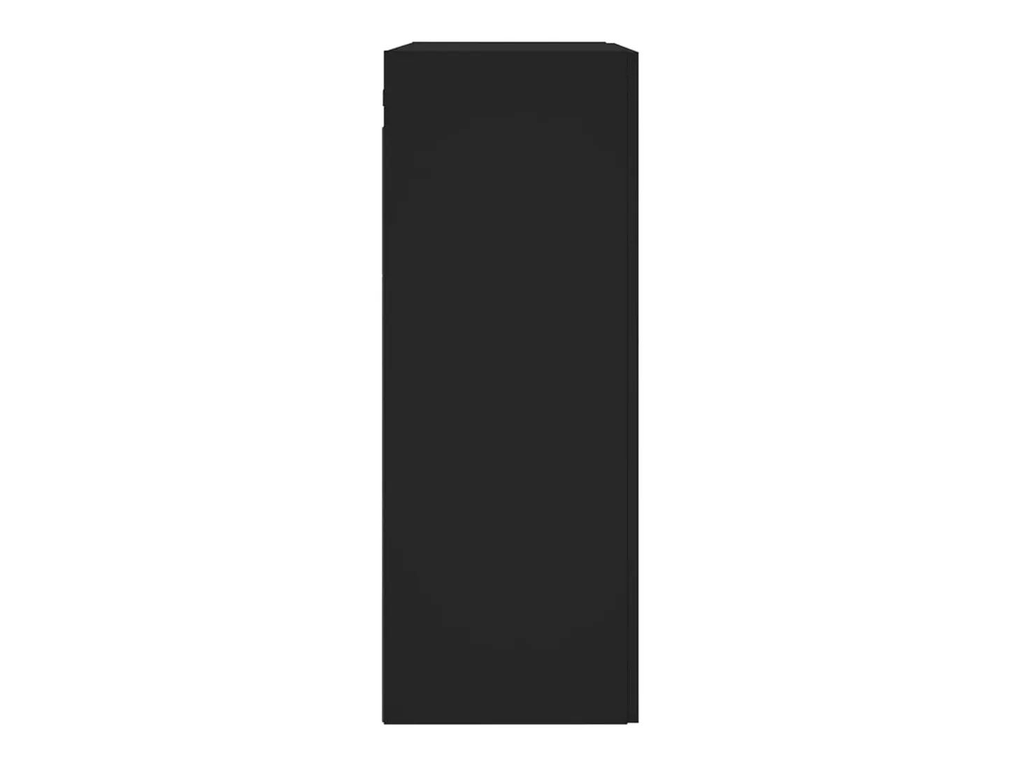 Armarios de pared de 2 piezas de madera de ingeniería negra