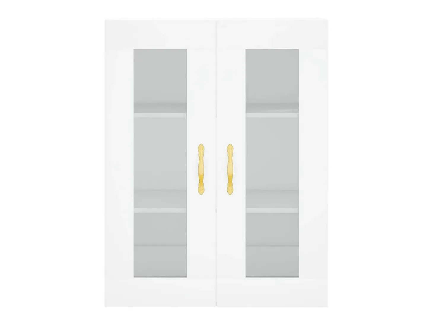 Armarios de pared de 2 piezas, madera de ingeniería blanca