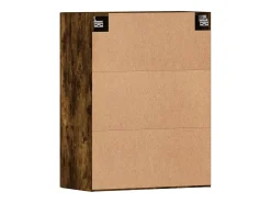 Armarios de pared de 2 piezas, roble ahumado, madera de ingeniería