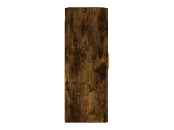 Armarios de pared de 2 piezas, roble ahumado, madera de ingeniería